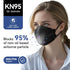 KN95 100 Pack 5 KN95 KN95 Face Mask Disposable Adults - Layer Protection Adjustable Mask Breathable Comfortable