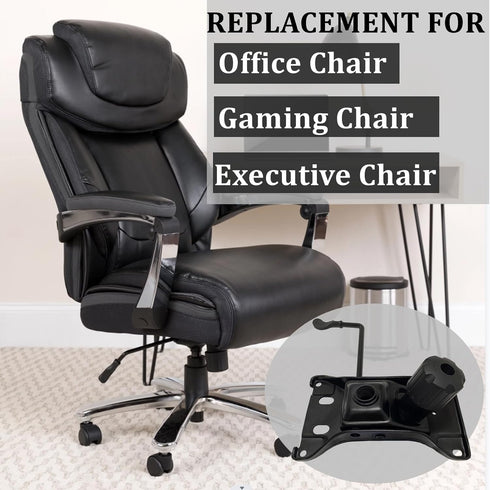 Heavy Duty Office Chair Tilt Control Mechanism Replacement Parts, 500LBs Swivel Tilt Base with 5.95" x 10.15" Mounting