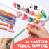 Thenshop 30 Pcs Scented Pencils for Kids, Fruit Scent HB Graphite Pencils, Cartoon Pencil Toppers