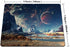 Smooffly Gaming Mouse Pad Custom, Planet with Earth Moon and Mountains (9.5 x 7.9 Inch)