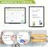Dry Erase Calendar Whiteboard for Wall, 24" x 18" Magnetic Monthly White Board, Black Aluminum Frame for Planning,