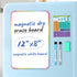 Magnetic Dry Erase Board Sheet for Fridge, 12"x8" Small White Board Organizer with Eraser and Markers