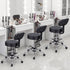 sexaoalx 360 Counter Drafting Chair with Back Height Adjustable Office Desk Stool with Foot Rest Round Rolling Stool