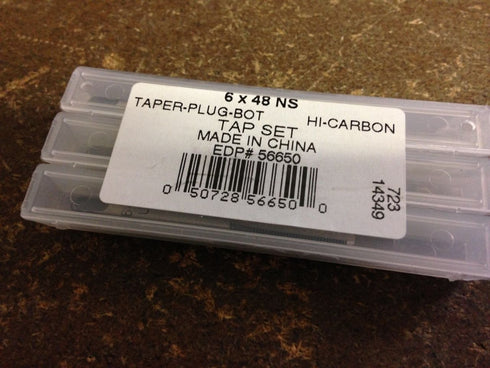 3 Piece 3 Flute HI-Carbon TAP Set, 6-48 NS