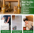 16PCS Cute Dog Chair Leg Socks - Double Layer Knitted Furniture Booties - Non-Slip High Elastic Floor Protectors