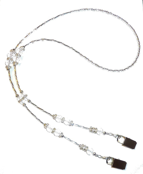 Crystal Bling Women's Bulldog Beaded Lanyard for ID Badge Holder, Teacher, Cruise Keys