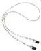Crystal Bling Women's Bulldog Beaded Lanyard for ID Badge Holder, Teacher, Cruise Keys