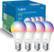 TP-Link Tapo Smart Light Bulbs, 16M Colors RGBW, Dimmable, Compatible with Alexa and Google Home, A19, 800LM, 4-Pack