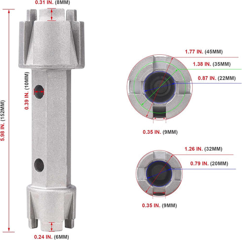 HAUTMEC Tub Drain Remover Wrench, Model PL0030