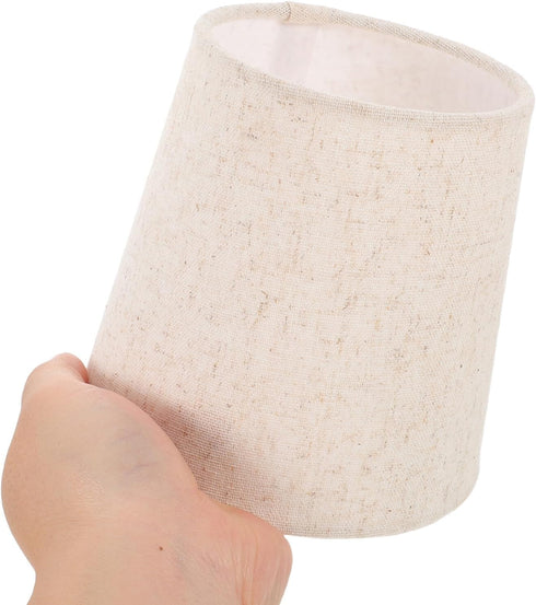 Garneck Beige Fabric Lamp Shade Replacement for Wall Sconce Chandelier Fixtures Lightweight Bedroom Light Cover