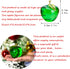 H&D Glaze Crystal Apple Paperweight Craft Decoration, Green