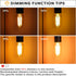Amber Light Bulb,Dimmable Tubular led Bulb, T45 edison LED Bulbs, 60W Equivalent, 6W 500lm, 2200K Warm White, LED Filament Bulbs with 80+ CRI, Pack of 2 by Sphoon