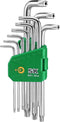 SK 9-Piece Allen Wrench Set, Star Hex Key Set, L-Shaped, Made of S2 Steel