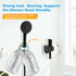 Matte Black Adjustable Shower Head Holder - No Drill, Waterproof, Strong Adhesive