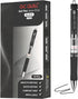 GC QUILL Gel Ink Pens Premium Refillable & Retractable Rolling Ball Pens,0.5mm Fine Point Pens,12 Black Ink Gel Pens+10 Blue Ink Pens BKBL22