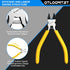 2 PCS Ultra Sharp Compact Wire Cutters 6-In and 5-In with Long Flat Nose Pliers for Crafts, Flowers, Plastics, and