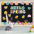 Hello Spring Bulletin Board Flower Cutouts, Floral Decoration for Kindergarten School Spring Party Supplies