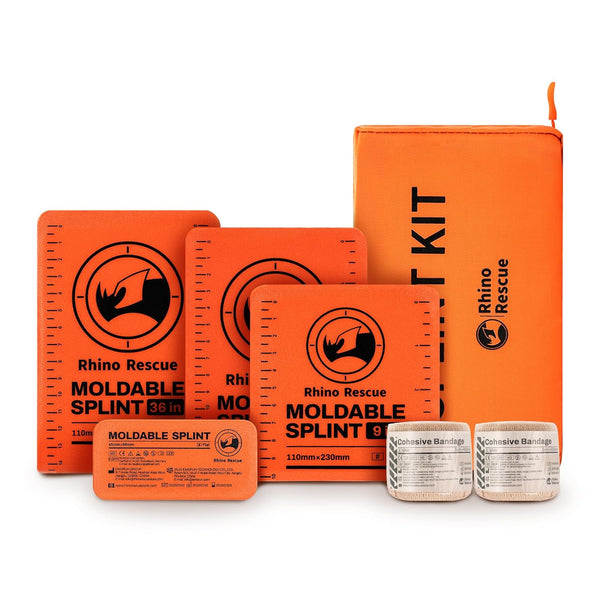 RHINO RESCUE First Aid Splint 36" X 4.3" Orange-Gray, Keep Bones in