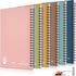 Lewtemi 6 Pack Small Left Handed Notebook 8"x5", Lefty Spiral Notebooks, 50 Sheets College Wide Ruled Paper Journal for