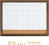 Whiteboard Calendar & Corkboard, 10.5" x 14.5" Combination Dry Erase White Board & Bulletin Board, Rustic BrownFramed Calendar/Cork Combo Board(ZHYL-RB-2737) by TORASO