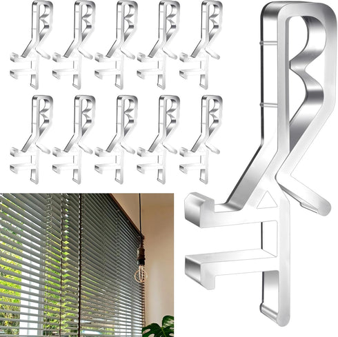 YBEATY 10 Pcs Hidden Channel Valance Clips Blind Valance Window Blind Clips Plastic Clear Blind Curtains Retainer