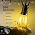 FUANXIEI S14 15M 50FT 3 Dimmable Bulbs Solar Lights Outdoor Patio Lights: Solar Powered Remote Control Light Modes