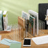 Ctosree Acrylic File Organizer for Desk, Vertical File Holder with 15 Compartments, Desktop Mail Organizer for Home