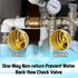 Boltigen 2PCS 1/2 Inch NPT Solid Brass Spring Check Valve, Non Return Horizontal Water Check Valve