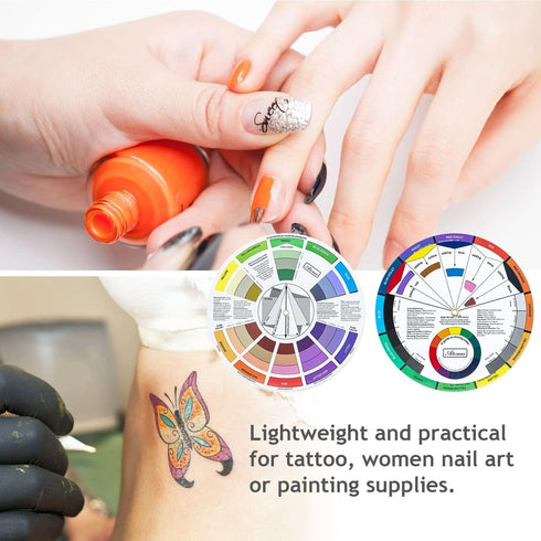 Wigearss 3 Pieces Color Mixing Wheel Package - Art Class Teaching Tool for School Office Learning Guide (3 Different