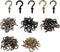 160 Pcs Small Screw Hooks, 5/8 Inch Metal Twist in Hook, Christmas Lights Patio Hanging Jewelry Hooks, 5 Colors