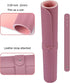 Dual Sided PU Leather Desk Pad, Non-Slip Mouse Pad, Waterproof Writing Mat for Office and Home, Pink+Purple