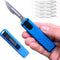 Caressolove Automatic Utility Knife, Safety Black Box Cutter Retractable, EDC Push Button