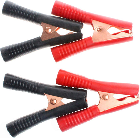 NOYITO Alligator Clips, 2 Black 2 Red Metal Spring Durable 50A 75A 100A for Battery Electric Test