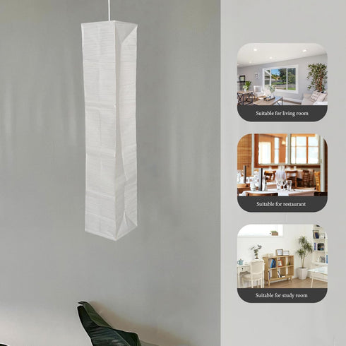 Uonlytech Japanese Paper Floor Lamp Shade: Foldable Paper Lampshade Replacement for Living Room Bedroom Office Modern