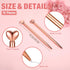 Chinco 12 Pieces Heart Shaped Pens Black Ink Retractable Metal Decorative Cute Pens for Women Girl Heart Writing Ballpoint Pens for Wedding Baby Shower Birthday Gifts School(Rose Gold) by Chinco