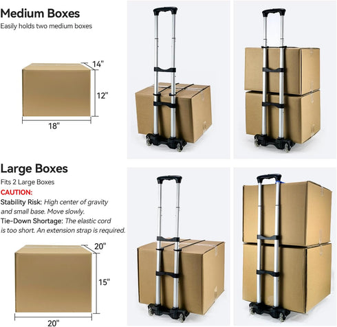 110-lbs Sutekus Folding Hand Truck and Dolly Lightweight Portable Luggage Cart for School Travel Office Moving (Black)