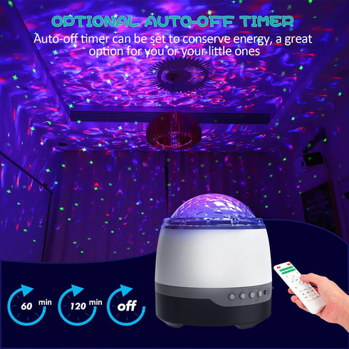 Speaker,8 Galaxy Projector for Bedroom,Star Projector,Remote Control & White Noise Bluetooth Soother