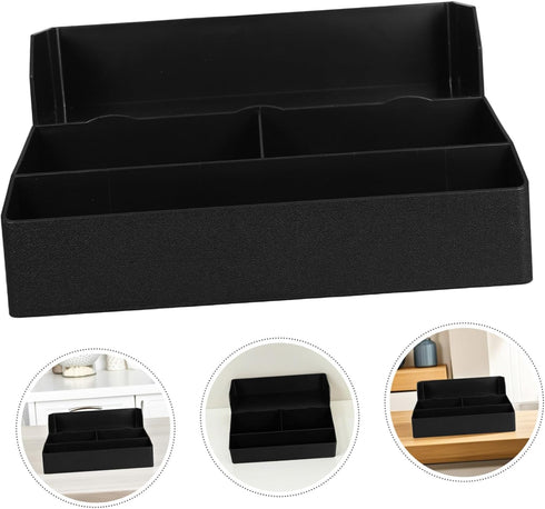 Countertop Mobestech Milk Tea Shop Organizer Large Capacity Compartment with Paper Cup Holder Straw Spoon Storage Box