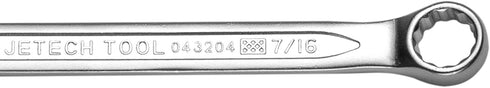 Jetech 7/16 Inch Combination Wrench, Industrial Grade Cr-V Steel Spanners with Precise 12 Point Opening, Off-Corners Design by Jetech