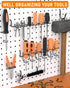 INCLY 176PCS Extra Thick Black Pegboard Hooks Set, Heavy Duty Metal Peg Board Hook Assortment