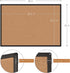 Board2by Cork Board Bulletin Board 24 x 36, Black Aluminium Framed, Large Wall Mounted Notice Pin Board