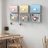 YBING Wall Mounted File Organizer, White 6 Pockets Mesh Hanging Holder for Office Papers with Hooks