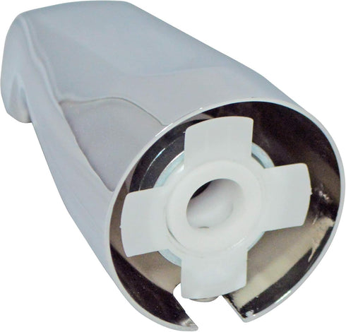 Tub Spout, Polished Chrome Finish, 5-1/4 Inch Length, Adjustable Slide Connector for 1/2 Inch Copper Pipe, No Diverter