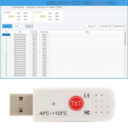 TEMPer2 USB Computer Thermometer, Dual Temperature Sensor Logger for Ambient Temperature Monitoring Data Recorder