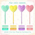 Pom Pom Ballpoint Pen, 4 Pack, Heart Shape Puffy Pens, Colorful Fuzzy Pens for School, Office, and Party Supplies