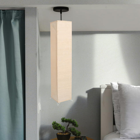 49.21X9.84X9.84In Japanese Floor Lamp Shade Replacement Foldable Paper Lampshade for Living Room Bedroom Office Soft