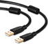 40Ft, (12M/40Ft) Tan QY USB A to A Male Cable Double End USB Cord with Gold-Plated Connector for Hard Drive Enclosures