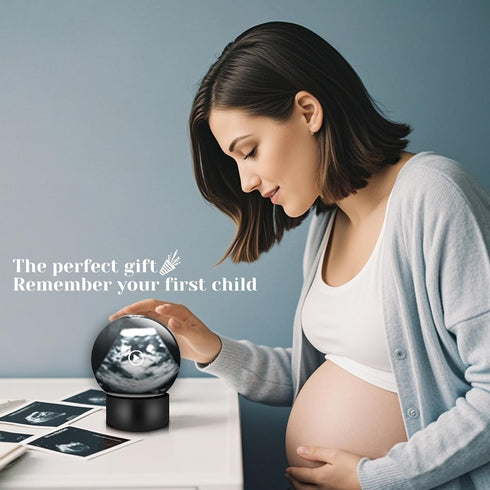 2.8" 4GB Memory Sphere Lamp, Crystal Ball Video Player Memory Orbs Ornament Uploadable Videos & Photos, Personalized
