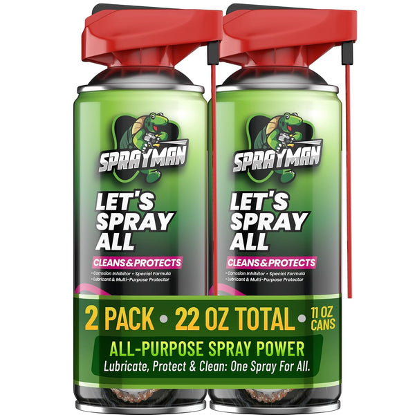 Sprayman Let's Spray All Corrosion Inhibitor (2x11 oz.) Long-Lasting Penetrating Oil &