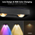 8 Pack 9 11 100lm IP65 Brizled Solar Fence Lights Outdoor, Colors & Modes - Warm White/Cool White/RGB Color Changing